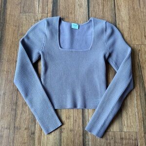 abercrombie mauve ottoman square neck top